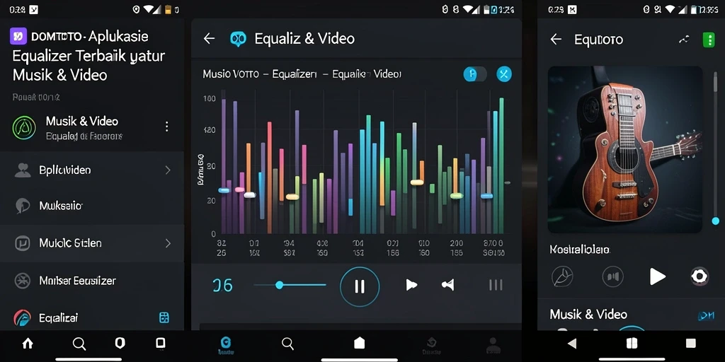 Antarmuka <strong>DOMTOTO</strong> yang sederhana dan intuitif untuk pengaturan Equalizer.