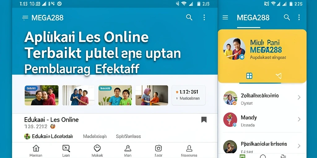 Screenshot antarmuka MEGA288 yang menampilkan fitur Les Online.