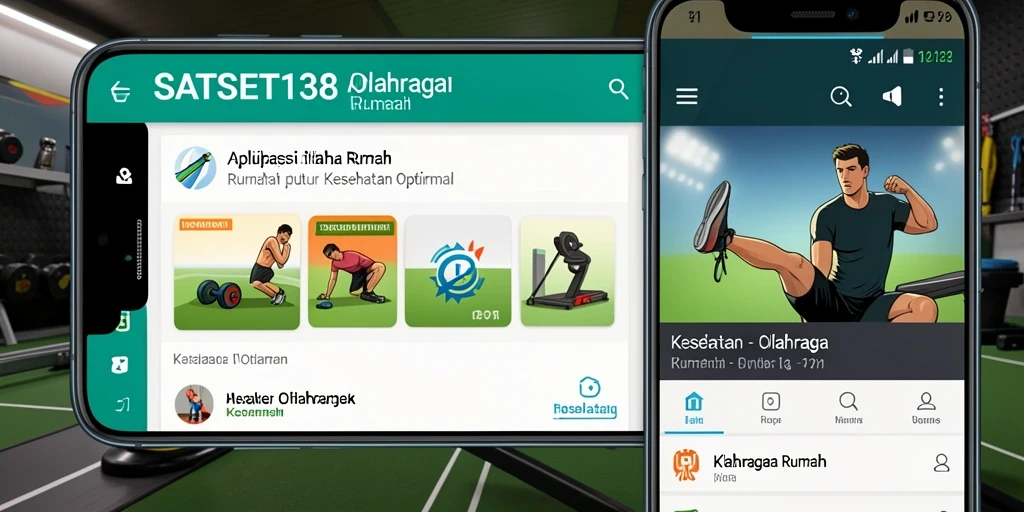 Tampilan antarmuka aplikasi SATSET138 untuk latihan kesehatan di rumah.