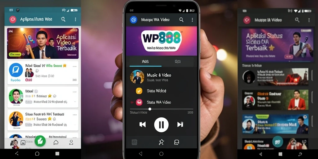 Tampilan aplikasi WP888 yang menarik dan intuitif bagi pengguna.
