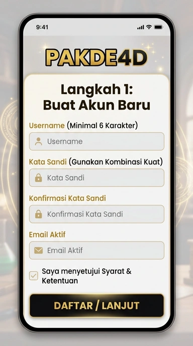 Tampilan halaman daftar pakde4d
