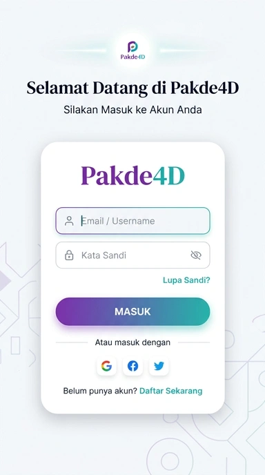 Tampilan halaman login pakde4d
