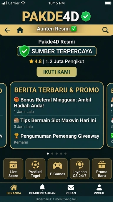 Tampilan kanal resmi pakde4d